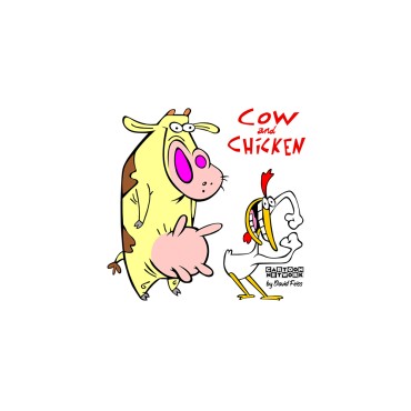 Cartoon Cow and Chicken