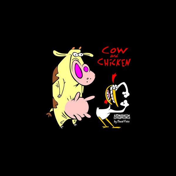 Cartoon Cow and Chicken